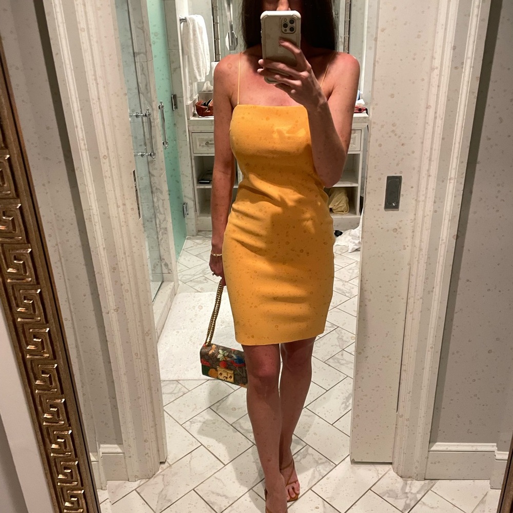 Bec and Bridge Macaron Mini Dress mango size 4